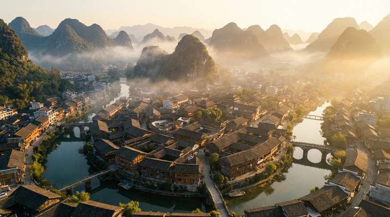 探花视频-古镇晨曦